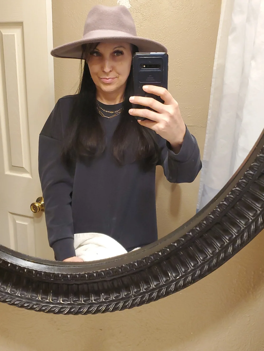 Lucky Brand 100% Wool Wide Brim Ranger Hat In Dusty Mauve